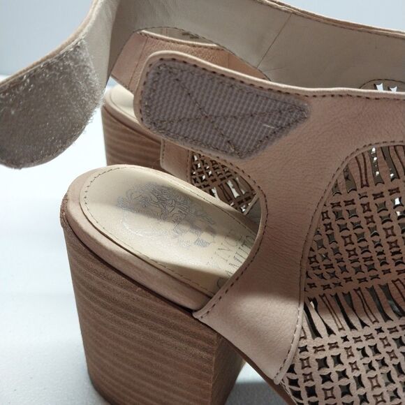 Vince Camuto Keanne Sandal Booties Sz 9M Tan Nubuck Leather Boho Casual Chic - Picture 14 of 15